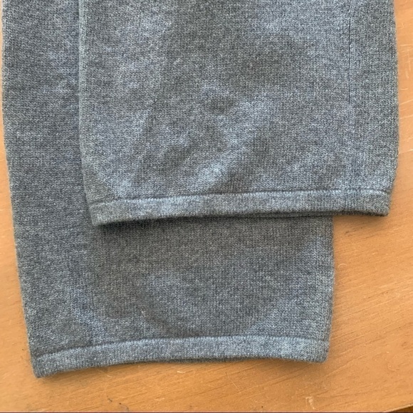 St. John Light Wool-Blend Knit Pants Grey Melange - Picture 5 of 11